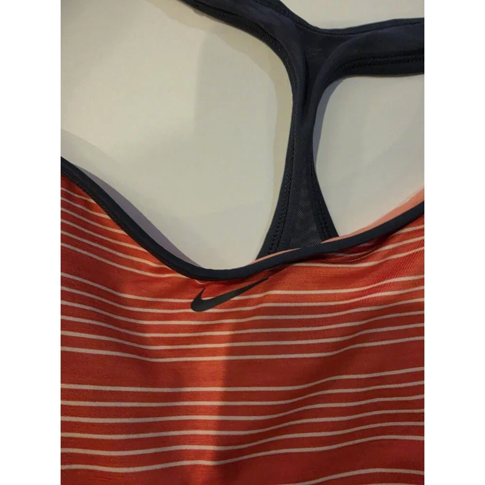 NWT Nike Striped Racerback Blue and Orange Tankini Top Size 3xl